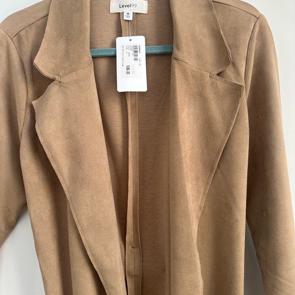 Evereve Camel Faux Suede Blazer - Picture 5 of 5